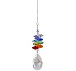 Woodstock Chimes Rainbow Makers Crystal Cascade Suncatcher, Genuine Austrian Almond Crystal, 10-Inch Long