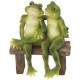 StealStreet SS-G-61040 2 Frogs on Bench Garden Decoration Collectible Figurine Statue Model