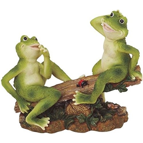 StealStreet SS-G-61041 2 Frogs on Seesaw Garden Decoration Collectible Figurine Statue Model